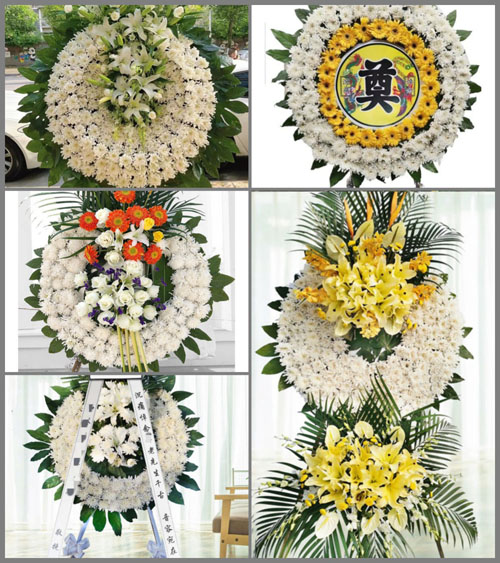 四川成都崇州市江源镇大庙村花圈速递